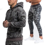 Sportsuits Set Men 2019 Brand Fitness Suits autumn Men Set Long Sleeve Camouflage Hoodies+Pants Gyms Casual Sportswear Suit