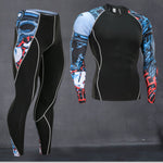Rashgard male 2019 winter 3D Teen Wolf Set Men Compression Clothing Crossfit Thermal Underwear Men's Fitness Set MMA Clothing