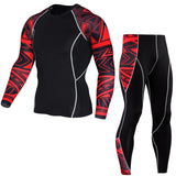 Rashgard male 2019 winter 3D Teen Wolf Set Men Compression Clothing Crossfit Thermal Underwear Men's Fitness Set MMA Clothing